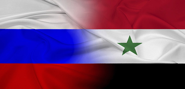 Russia and Syria flag